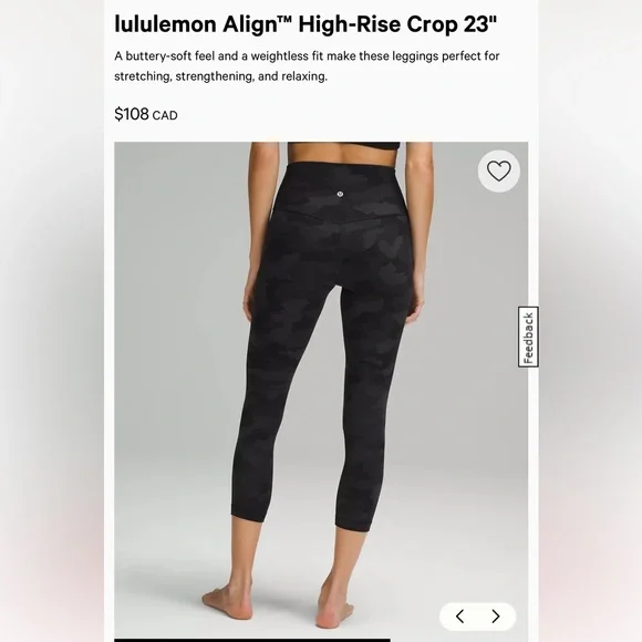 Lululemon High Rise Crop 23” - Picture 7 of 9